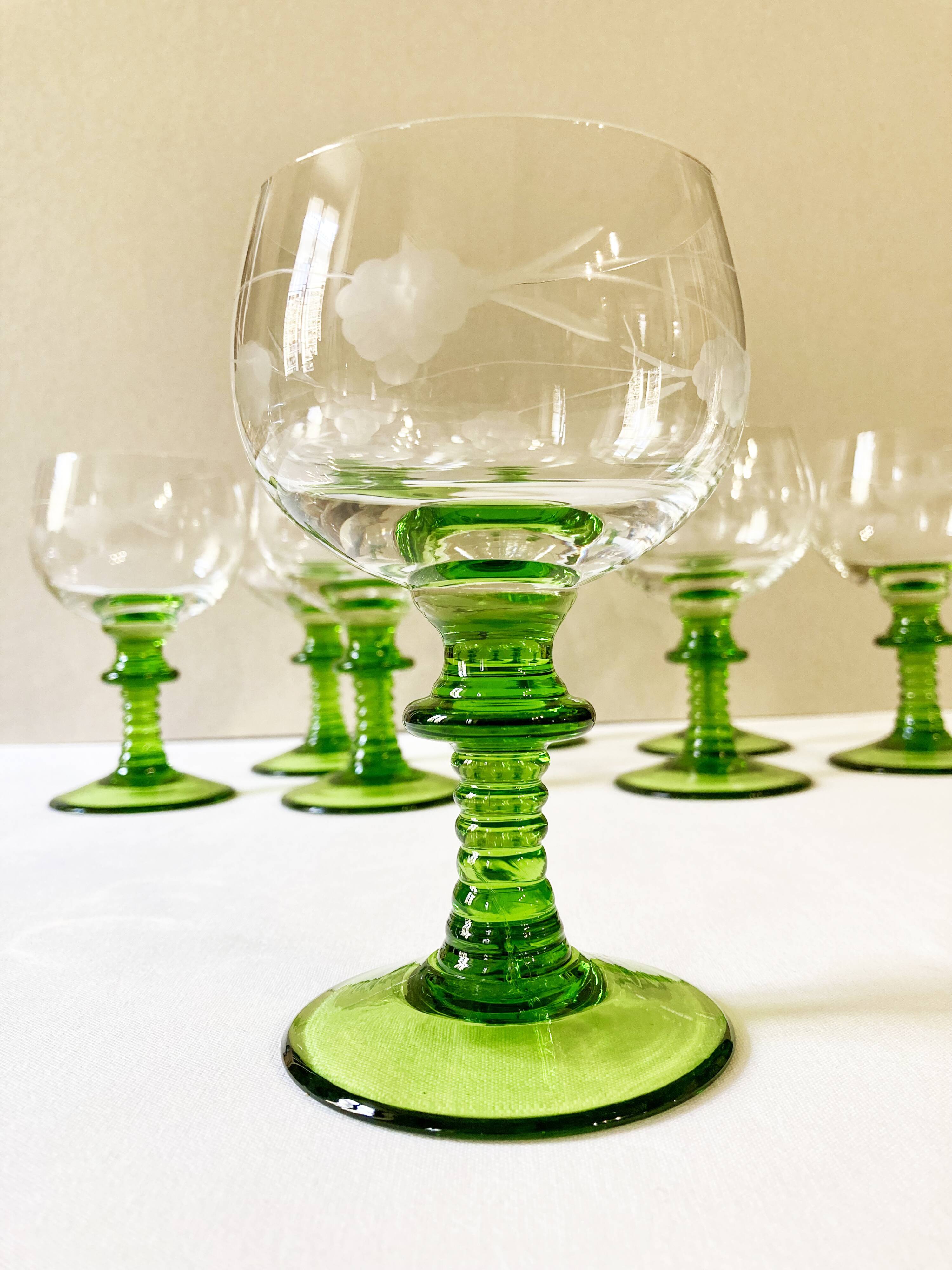 Roemer Alsace white wine glasses in crystal