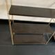 Pair shelves vintage 1960 string chocolate gold - 144 x 58 cm