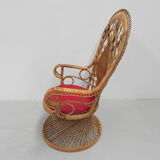 Emmanuelle chair, bamboo peacock throne