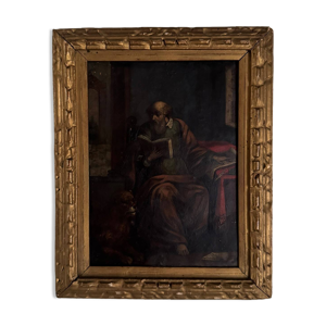 Huile sur cuivre XVIIe - saint