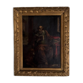 17th century oil on copper depicting Saint Jerome