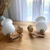 Brass wall lights
