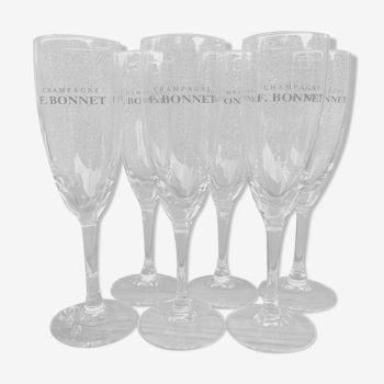 6 glasses flutes champagne glasses