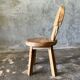 Small child's chair in natural blond teak back with three bars