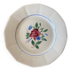 Assiette plate Digoin couleur rose, année 30/40, décor bouquet floral