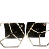 2 leather stools