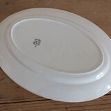 + Oval dish Céranord Saint Amand model Eglantines +