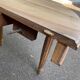 Art Deco round extendable dining table stripped in solid walnut from the 1920s.