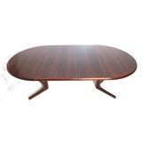 Table à manger vintage ovale extensible en palissandre des années 1960