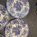 Blue English dessert plates