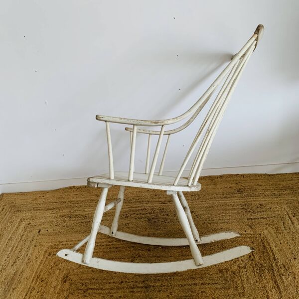 Paire de fauteuils à bascule vintage par Lena Larsson