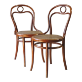 Lot de 2 chaises Thonet N°31, 1885, cannages anciens