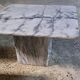 Vintage nesting coffee table trio square white Calacatta Carrara marble Italy