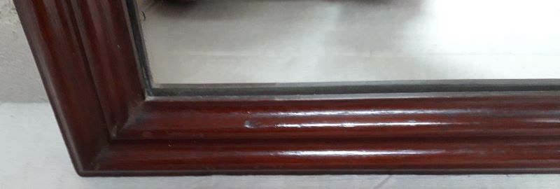 Louis Philippe mirror, mahogany, gendarme hat