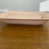 Plat ancien a asperges boch & fils la louvière céramique rose belgique