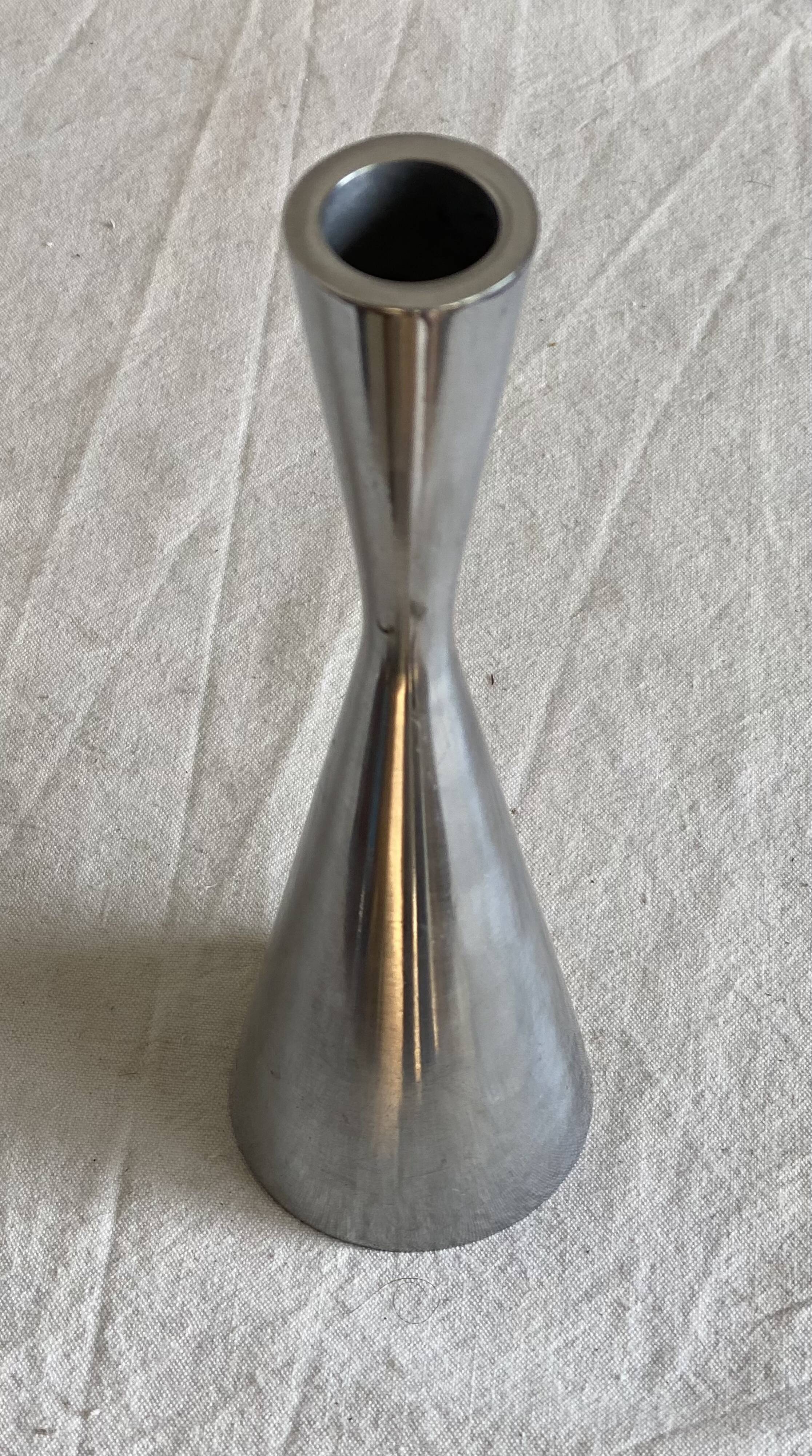 Bougeoir métal design scandinave vintage 1980