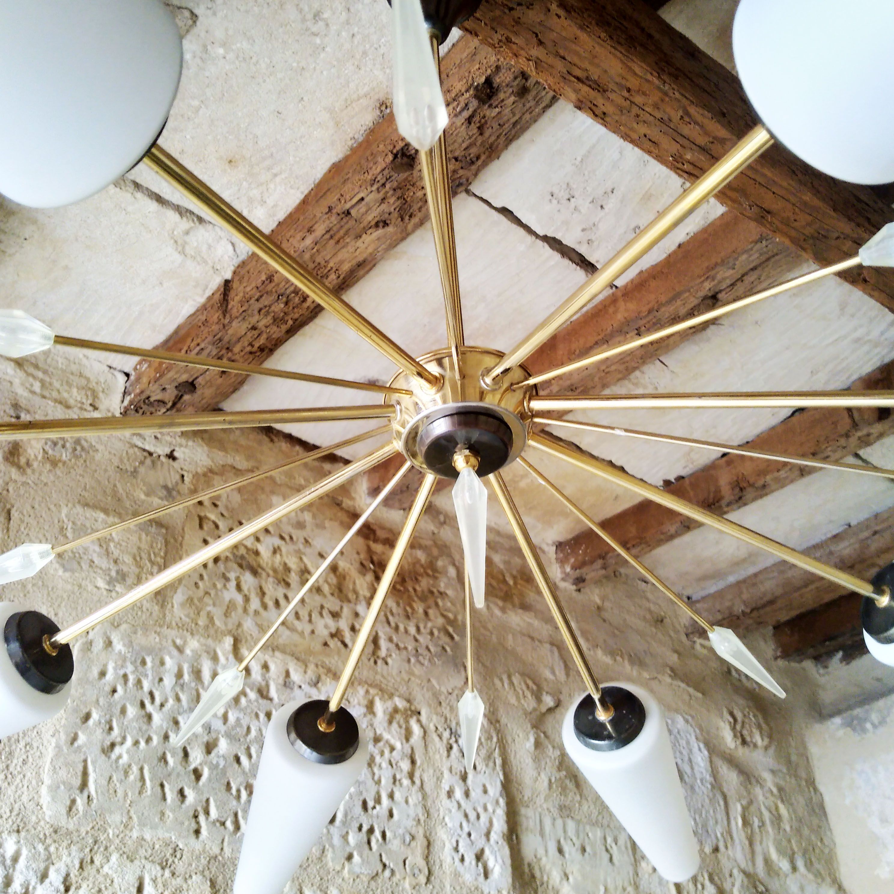 1960 sun chandelier