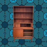 Danish library and its teak secretary 1960 by Johannes Sorth