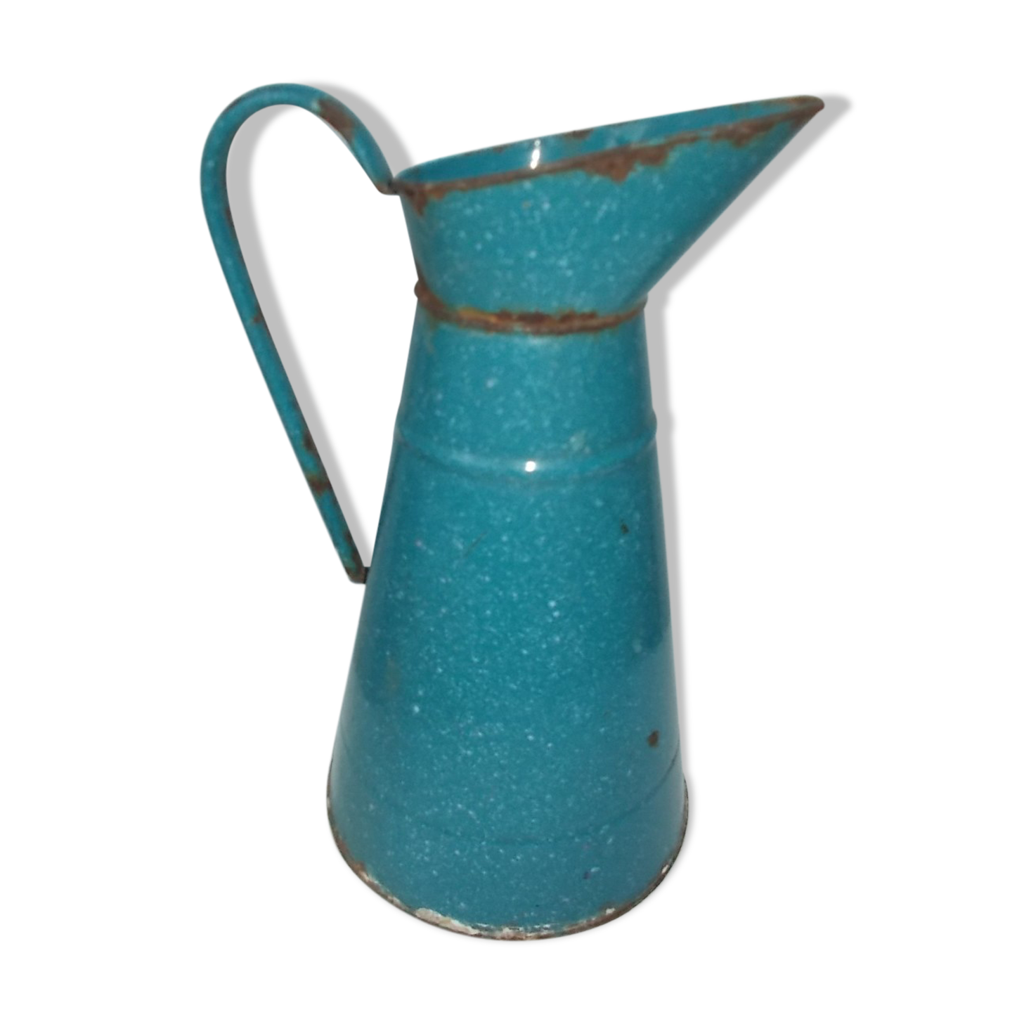 Blue enamelled brooch