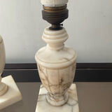 Pair of marble lamp bases from the 1950s.