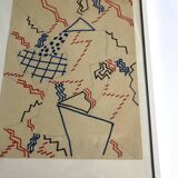 Elie dayan, untitled (abstract composition 3). felt pen on paper.