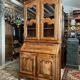 Large writing desk library in solid walnut Louis XV style.