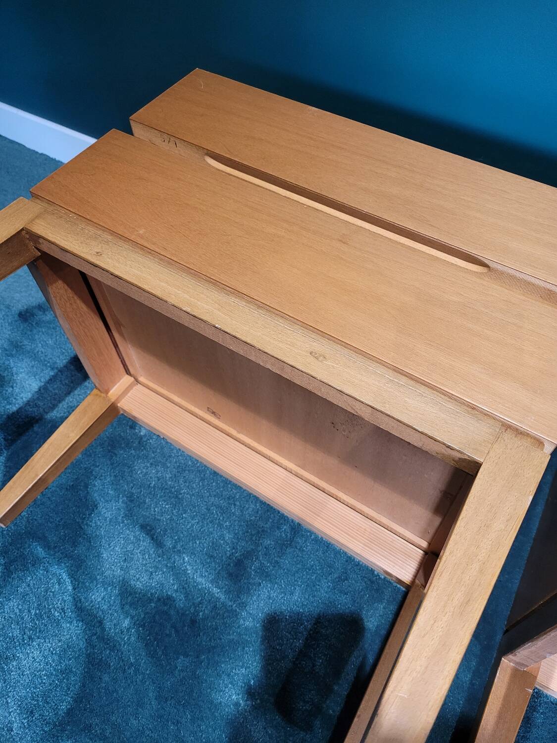 Pair of vintage bedside tables with 2 drawers