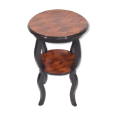 Table d’Appoint Ancienne Relookée avec Marqueterie d’Acajou