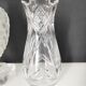 Deux vases en cristal à facettes