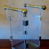 Umbrella stand in brass and clear lucite / plexiglass, 1960s
