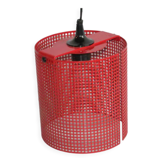 Hanging lamp red perforated sheet metal