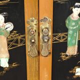 Asian Liquor Cabinet in Lacquered Wood, China – 1950