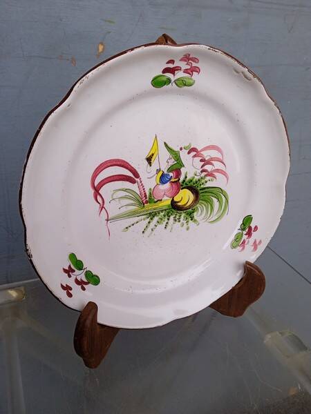 Assiette faience au chinois Les Islettes XVIIIem