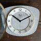 Vintage formica silent wall clock "Flash wood gray"