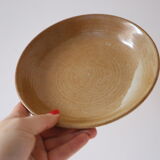 Set of 6 hollow sandstone plates, sandstone village, vintage French