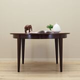 Round rosewood table, Danish design, 1970s, manufacturer: Omann Jun