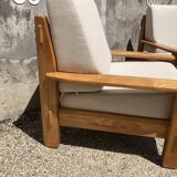 Solid elm armchair
