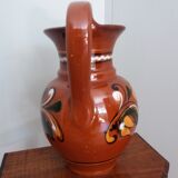 Hungarian ceramic pitcher signed
