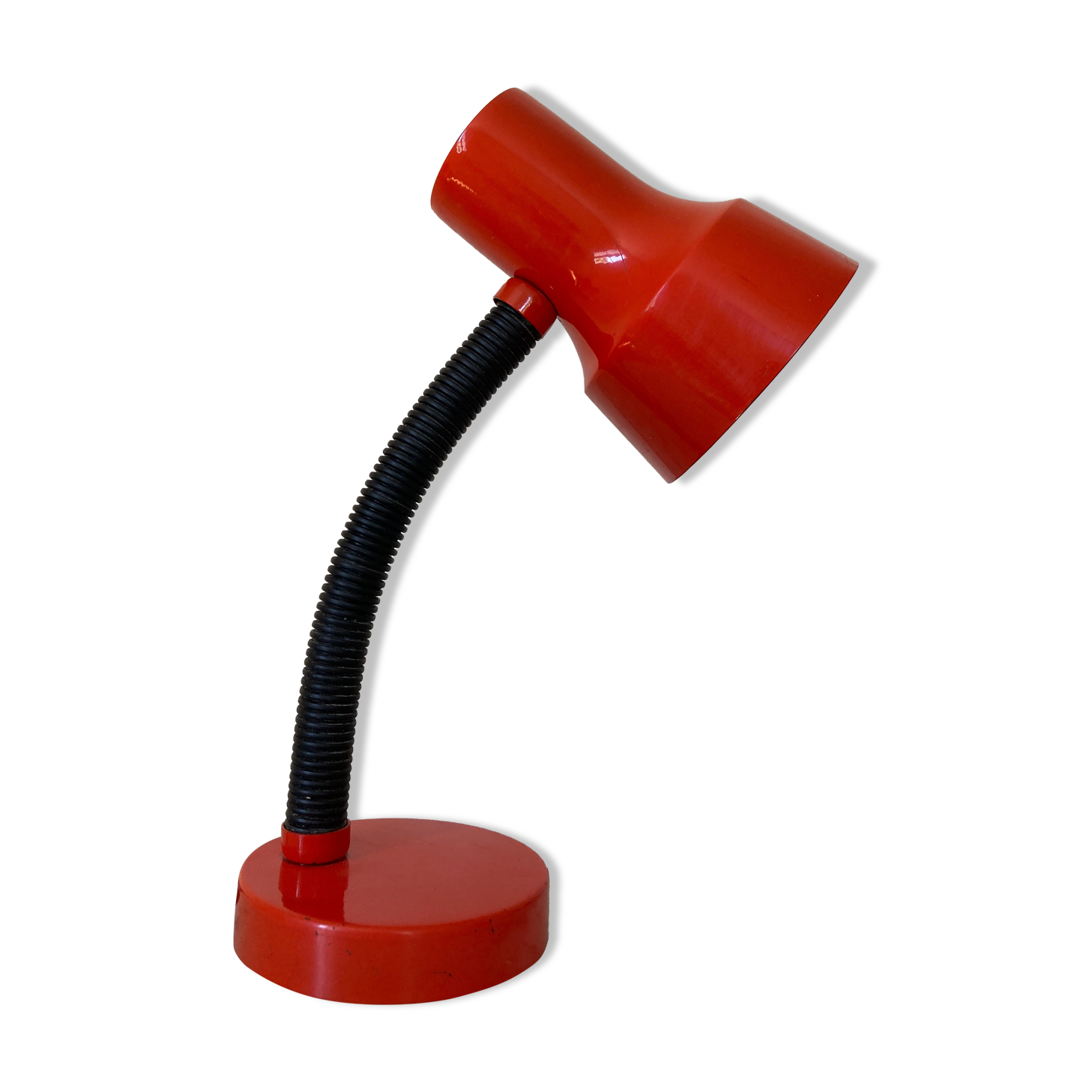 Vintage red metal lamp