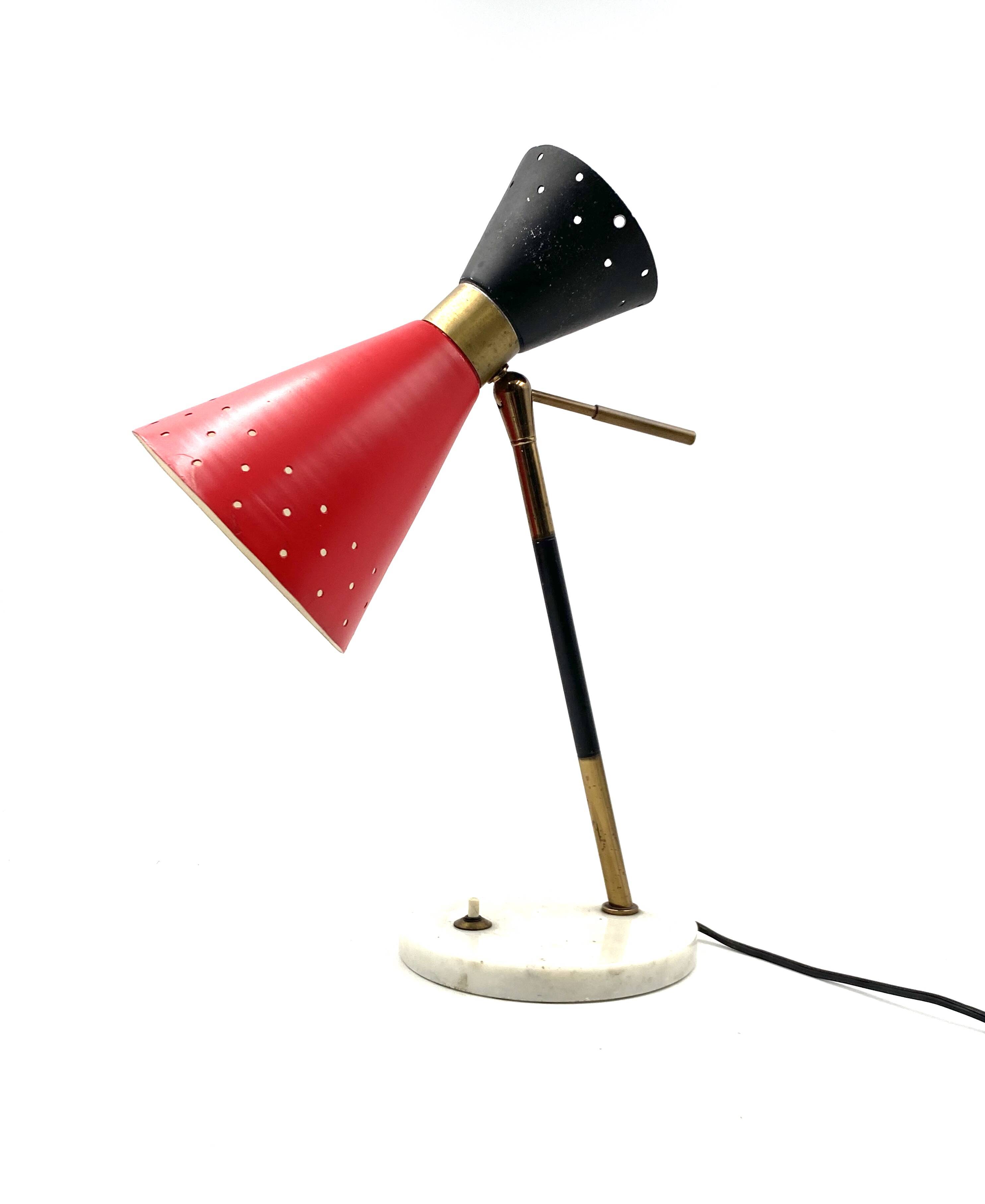 Mid-century table Lamp, Stilux Milan Italy 1960 ca.
