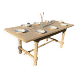 Rectangular table in oak and raw wood