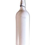 Bouteille en grès blanche vernissée
