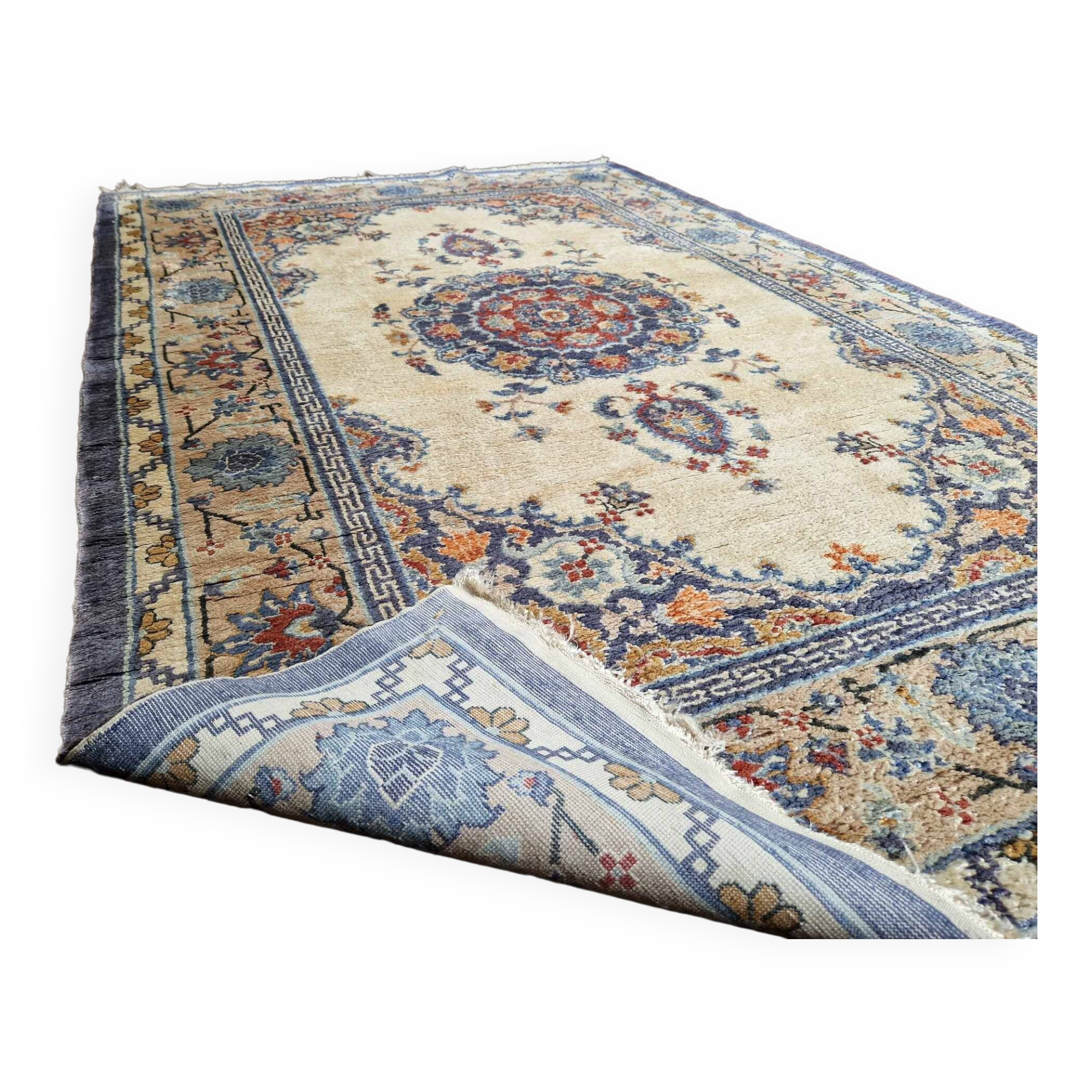 Tapis Chine Pékin, soie sur soie, 1930, dimensions 126/184cm
