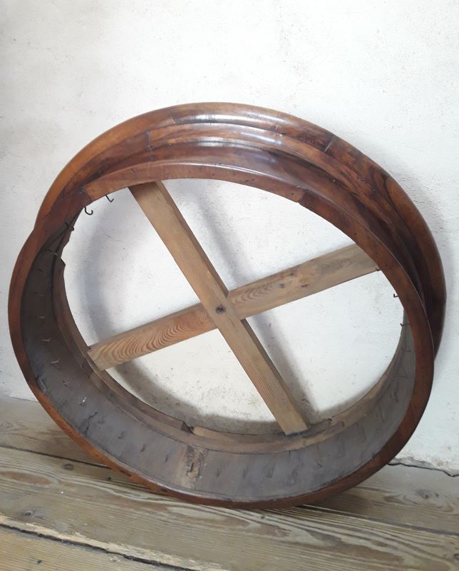 Bed sky, canopy in solid walnut XIX°