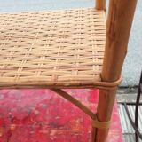 Rattan console table