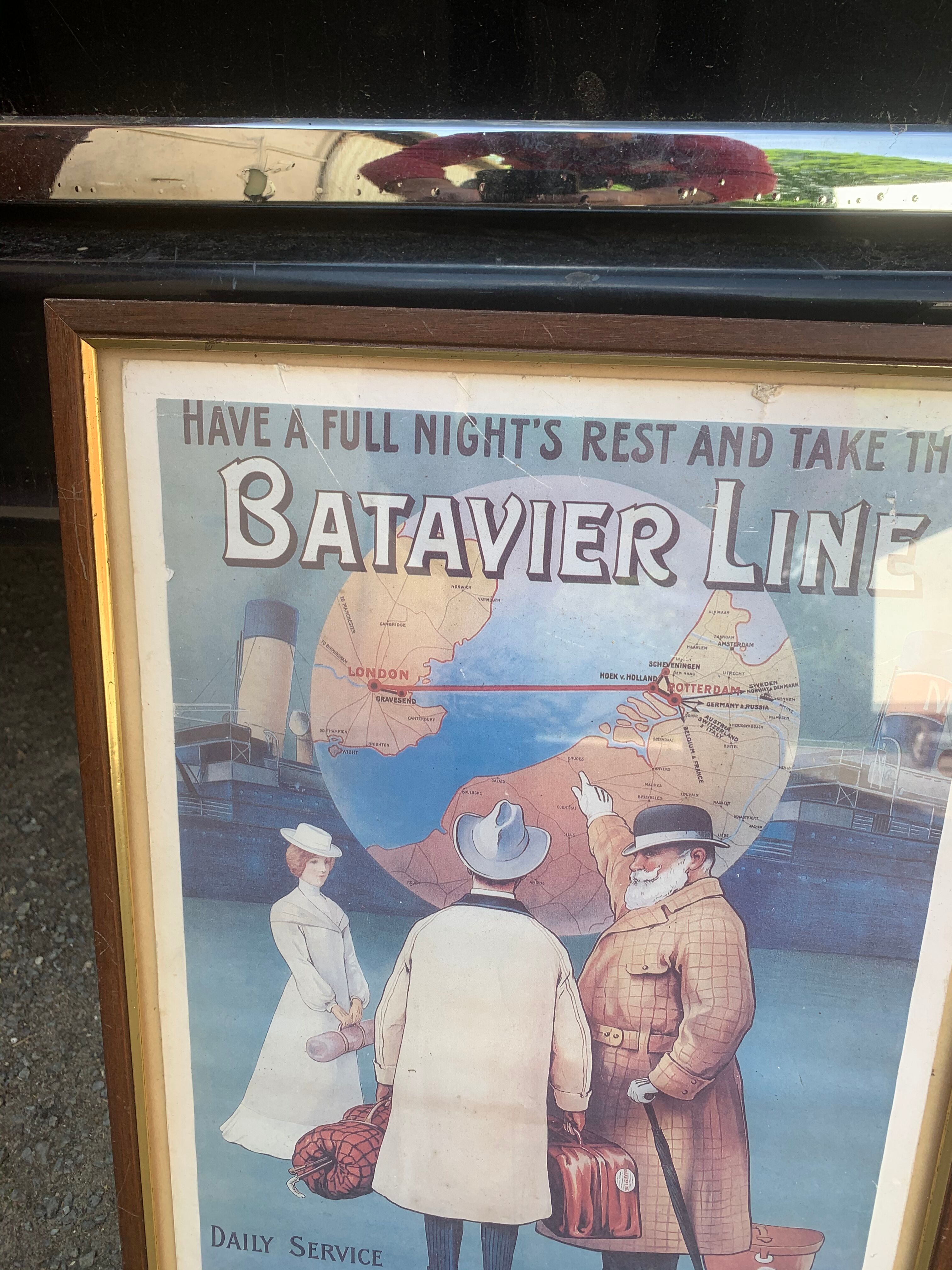 Batavier Line line poster London Rotterdam