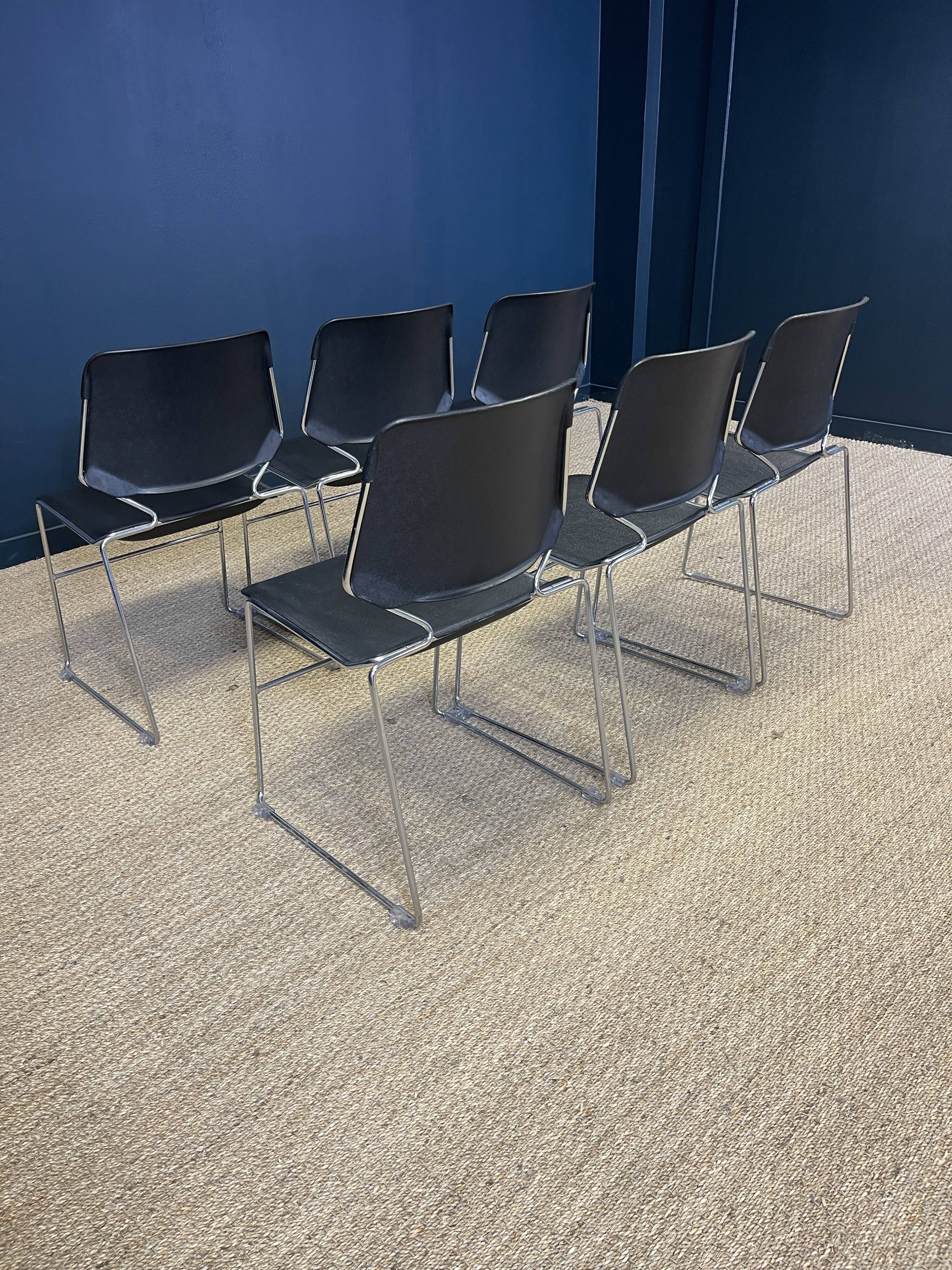 Set of 6 Matrix chairs by Tolleson for Krueger, 70s USA