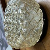 Vintage glass wall sconce, round ceiling light, 20 cm
