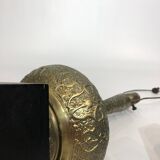 Paire de lampes de table en laiton de style oriental milieu du siècle 1960 Hollywood