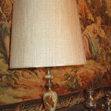 Very beautiful old onyx and bronze table lamp